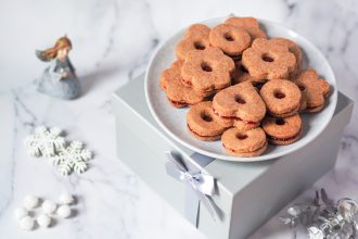 Celozrnné linecké cukroví