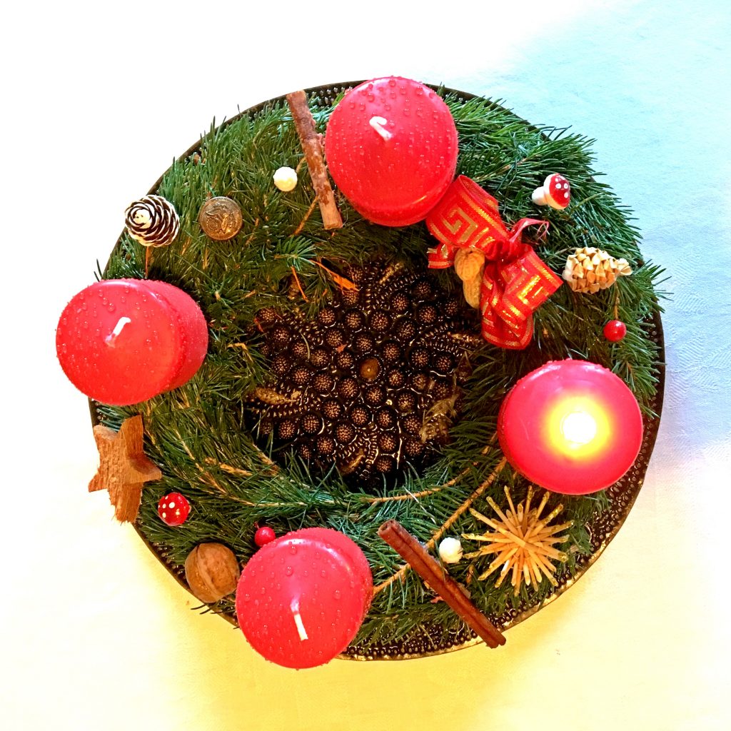 S maminkou jsme zapálily první svíčku.