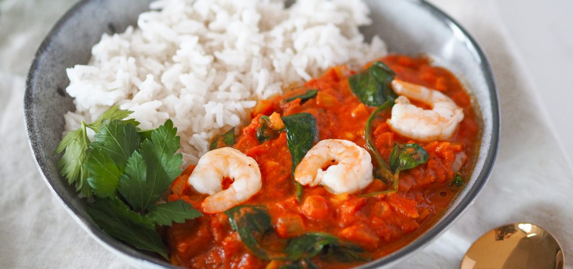 Krevety na kokosu a kari