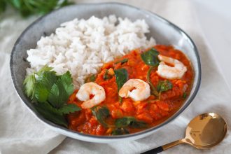 Krevety na kokosu a kari