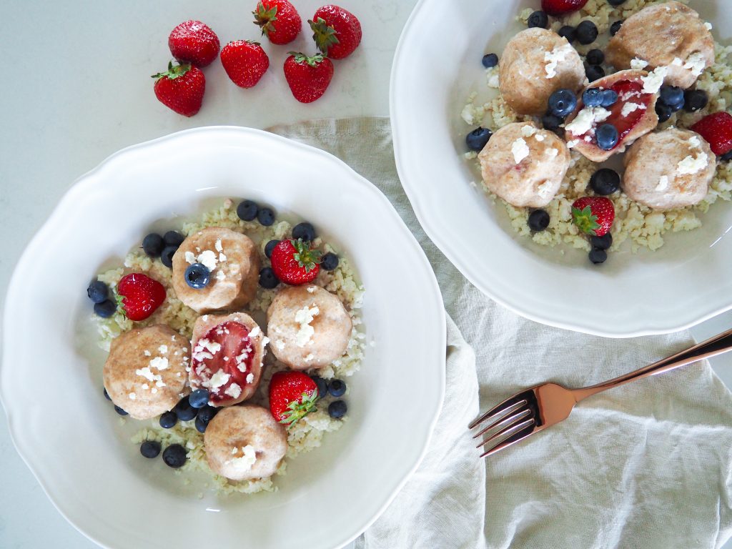 Tvarohové knedlíky s jahodami