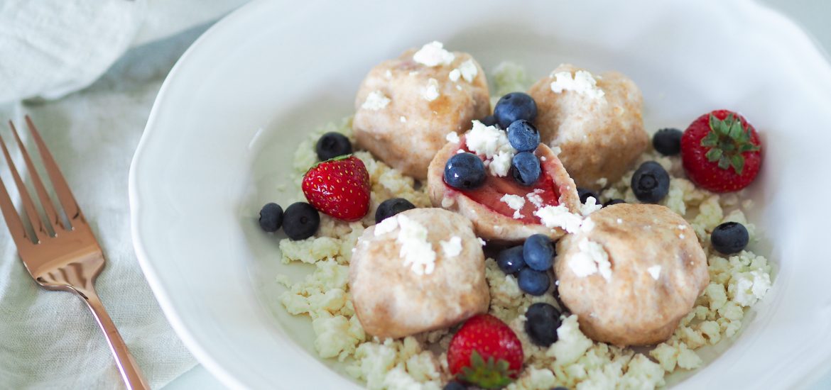 Tvarohové knedlíky s jahodami