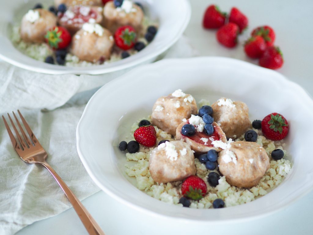 Tvarohové knedlíky s jahodami